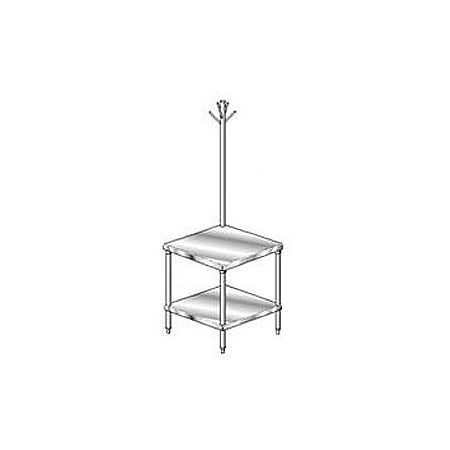 Aero Aero Manufacturing Mixer Stand W/ Utensil Rack, 14 Ga 304 Stainless Steel Top, 24"W x 24"D 2MSRU-2424